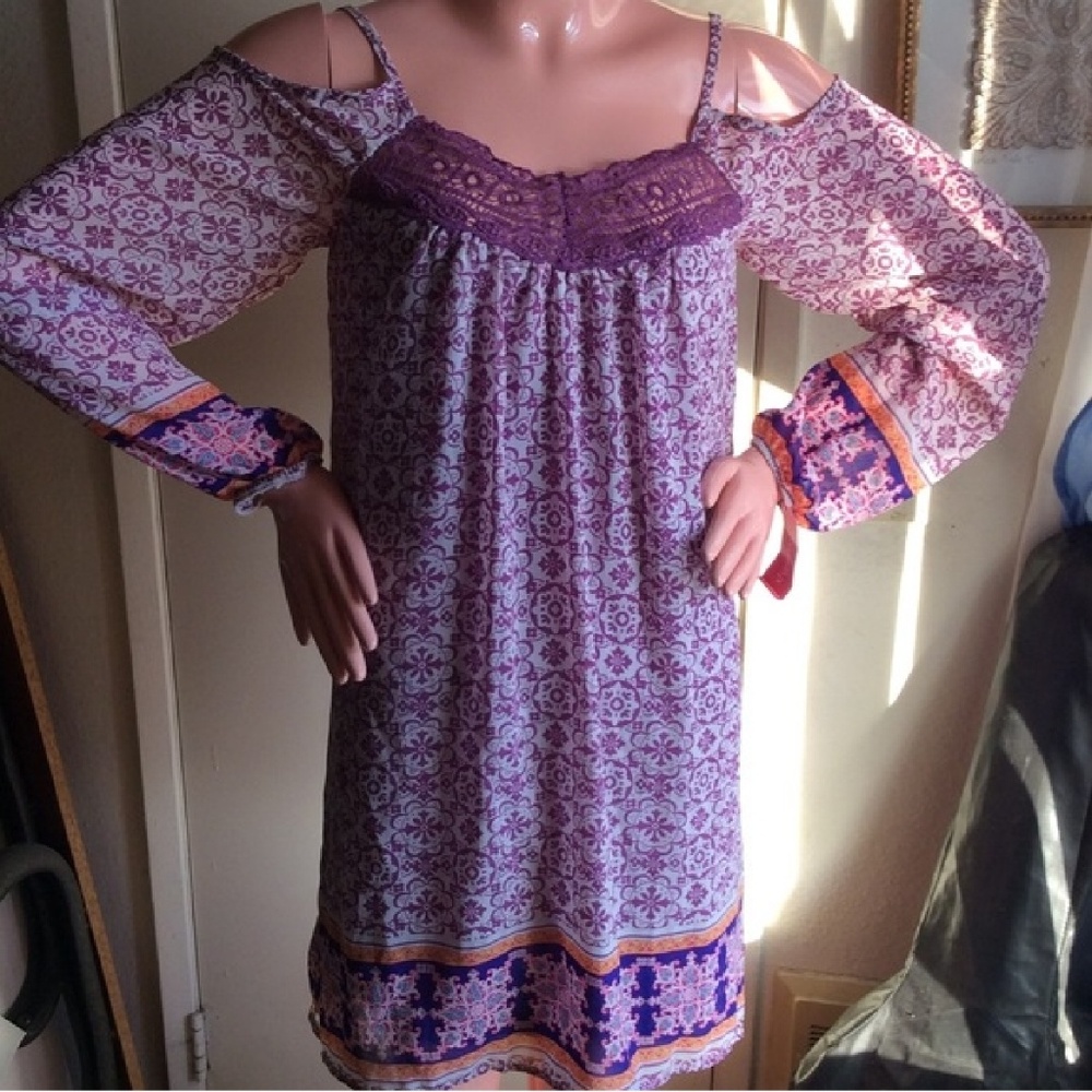 Purple ane Gold Dress - Picture 1 of 3